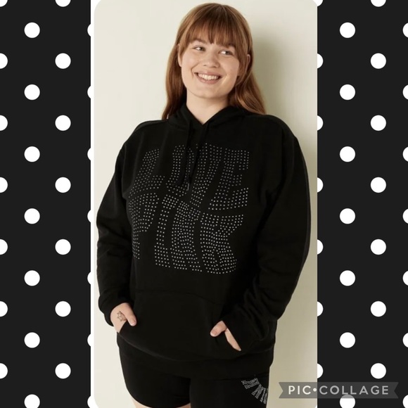 Victoria's Secret PINK Bling Hoodie And
Matching Shine Leggings size XXL 2X - Picture 6 of 11